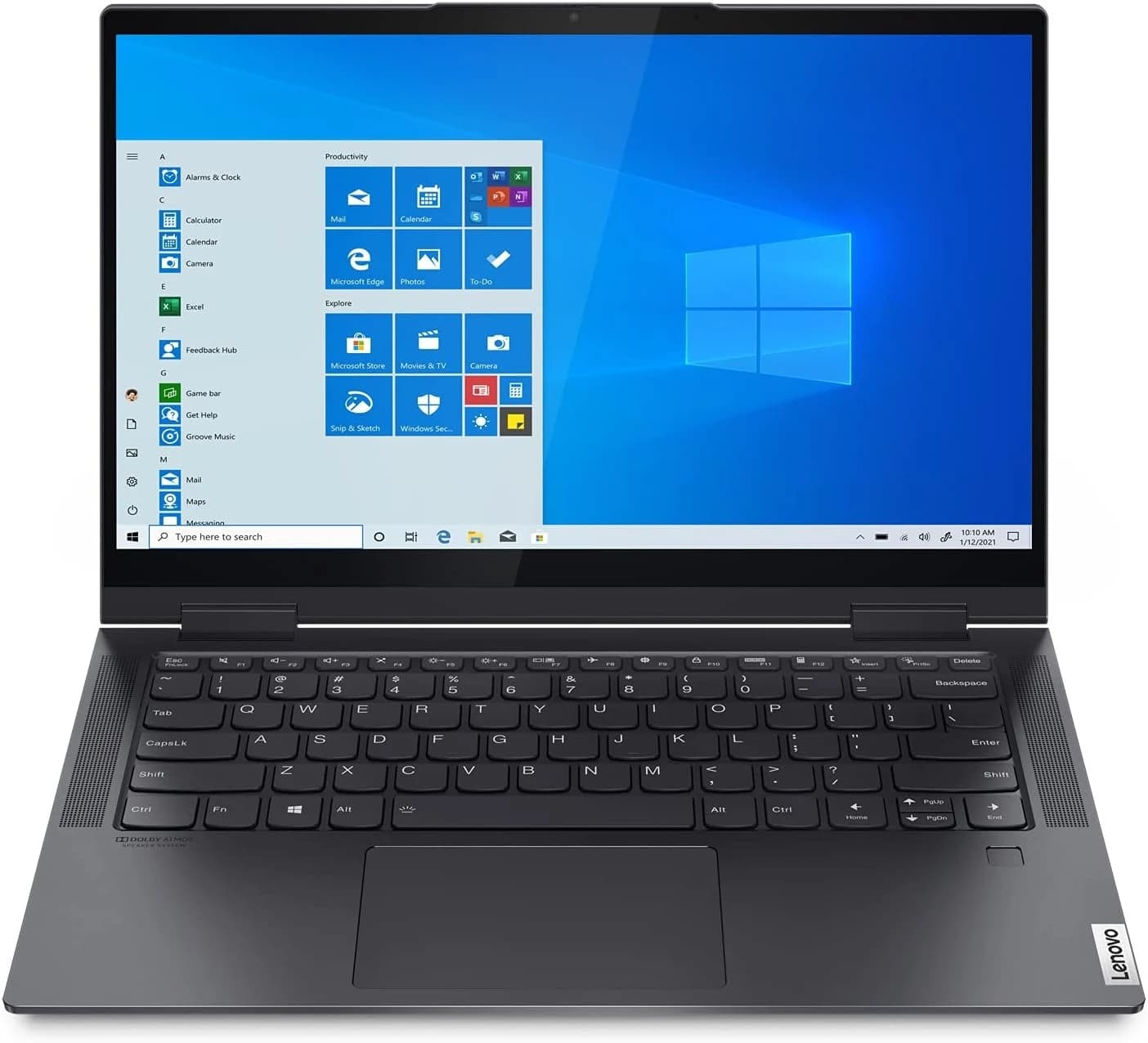Photo illustrative de Lenovo Yoga 7 14ACN6 - AMD Ryzen 5 5600U, RAM 8 Go, SSD 256 Go